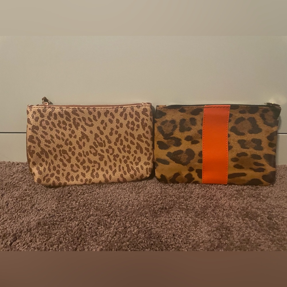 Cheetah print cosmetic bags!